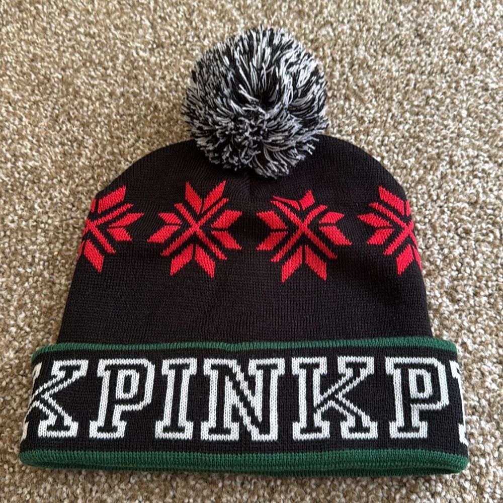 VS PINK Winter Fair Isle Beenie